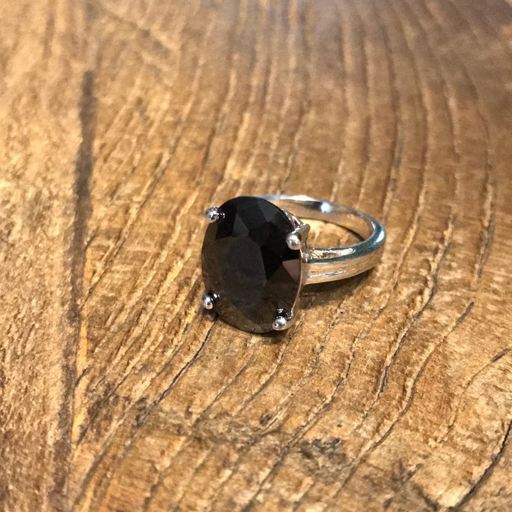 Black and silver ring